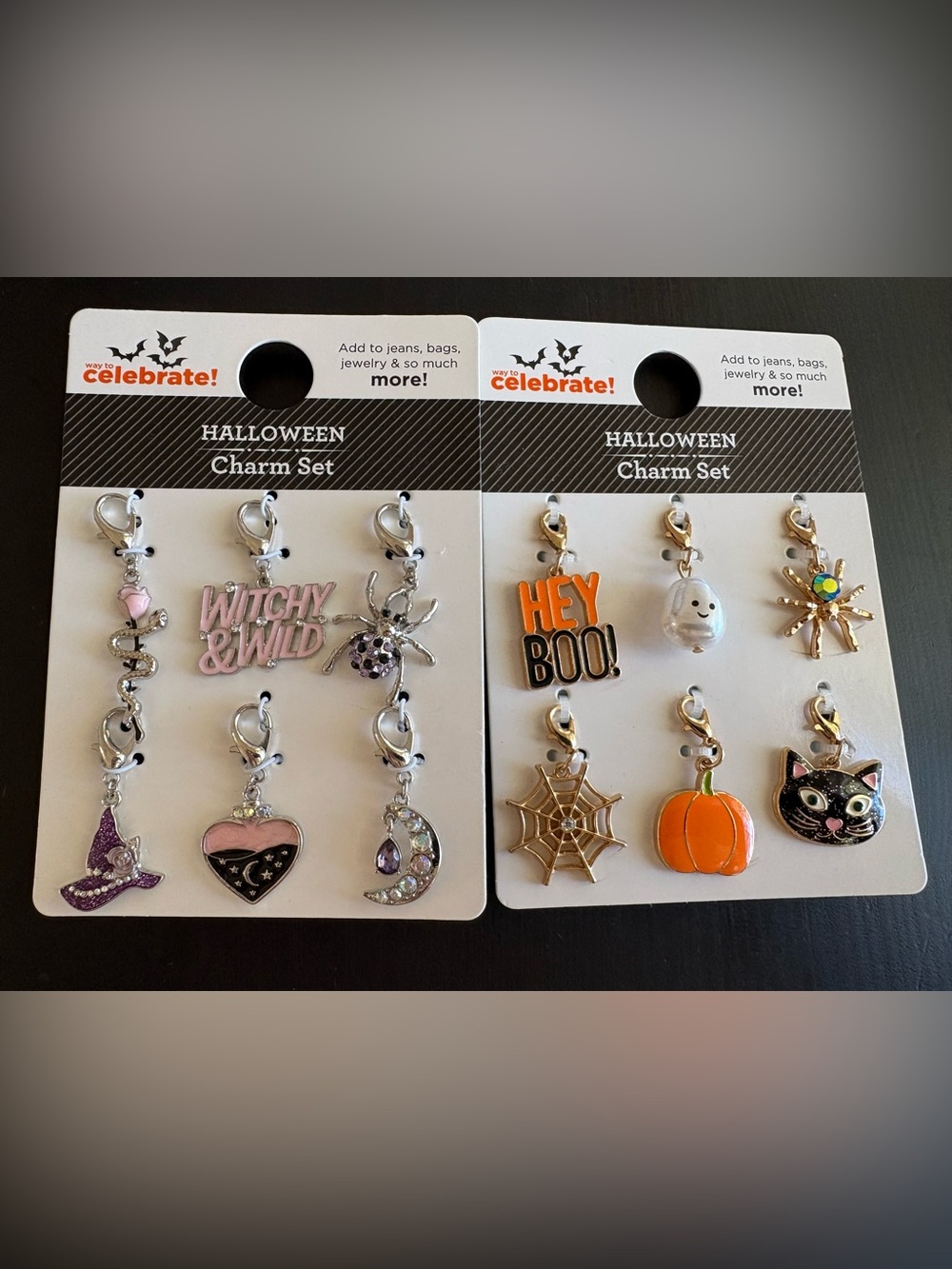 NWT - Way to Celebrate Halloween Charm Set - 2 Sets